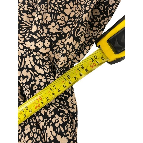 Boden Womens Dress UK 20R US 16-18R Maxi Black Floral Tiered Ruffle D0427 NWT - Picture 11 of 13